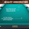 Barrington Billiard 84" Arcade Pool Table with Bonus Dartboard Set, Green