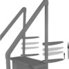 Select Anti-Slip in-Pool Steps | Gray | for Above Ground Swimming Pools | Can Mount to Decks 48" to 54" H | Safety Stairs Capacity Up to 300 lbs