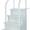 Select Anti-Slip in-Pool Steps | Gray | for Above Ground Swimming Pools | Can Mount to Decks 48" to 54" H | Safety Stairs Capacity Up to 300 lbs
