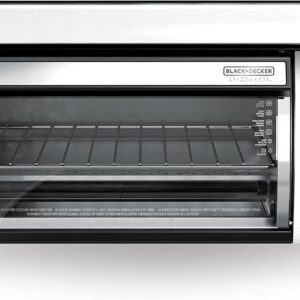 BLACK+DECKER SpaceMaker Under-Counter Toaster Oven, Digital Controls, Black/Stainless Steel, Fits 9′′ Pizza