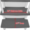 Select Anti-Slip in-Pool Steps | Gray | for Above Ground Swimming Pools | Can Mount to Decks 48′′ to 54′′ H | Safety Stairs Capacity Up to 300 lbs