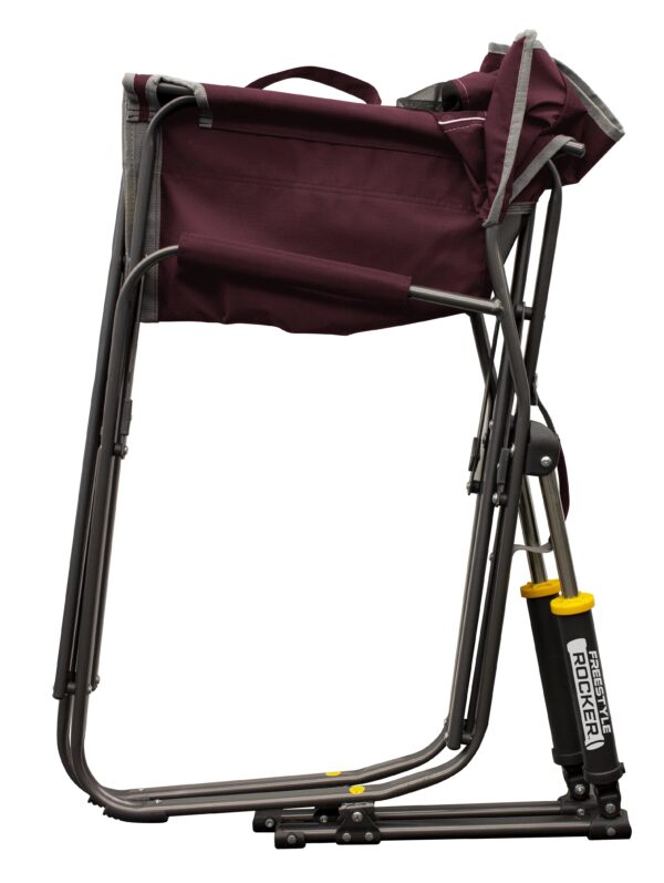 GCI Outdoor Freestyle Rocker Foldable Rocking Camp Chair, Maroon